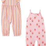 Simple Joys by Carter's Baby Girls' Fashion Jumpsuits, Pack of 2